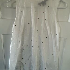 French Connection White Sleeveless Top with jewel detail.